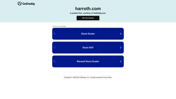 Website Screenshot: Harroth's Personal Concierge Service - Date: 2023-06-20 10:37:47