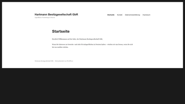 Website Screenshot: Heinz Hartmann GmbH - Hartmann Besitzgesellschaft GbR – Lagerflächen Vermietung in Dorsten - Date: 2023-06-20 10:37:47