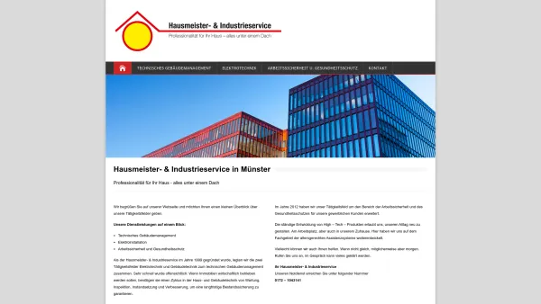 Website Screenshot: Hausmeister & Industrieservice -  Professionalität für Ihr Haus - Alles unter einem Dach - Hausmeister-Industrieservice - Date: 2023-06-20 10:37:47