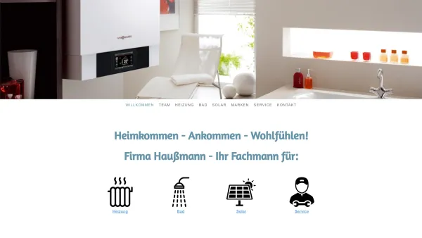 Website Screenshot: Haußmann - Heizung | Bad | Solar - Firma Haußmann - Date: 2023-06-20 10:37:47