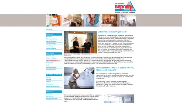 Website Screenshot: Josef Berners GmbH Freude an Wärme und Bad - Heizung & Sanitär Berners, Bronsfeld - Date: 2023-06-20 10:37:47