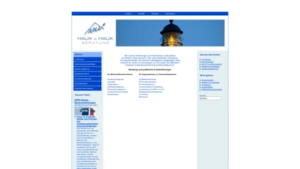 Website Screenshot: Haux & Haux Beratung - Startseite - Date: 2023-06-20 10:37:47