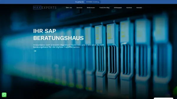 Website Screenshot: HAX-Experts GmbH - SAP Beratung aus Hamburg für S/4HANA Implementierung & mehr - Date: 2023-06-20 10:42:03