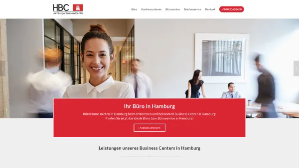 Website Screenshot: HBC  Hamburger Business Center City-Süd GmbH - HBC GmbH | Büroräume in Hamburg mieten | Büroservice Hamburg - Date: 2023-06-20 10:37:47