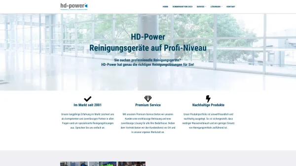 Website Screenshot: HD-Power Reinigungstechnik - Home - HD-Power: - Date: 2023-06-20 10:37:49