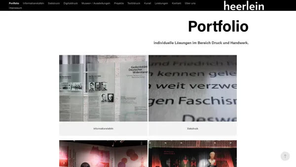 Website Screenshot: Heerlein Werbetechnik Siebdruck Fine art Print Digitaldruck - Heerlein Werbetechnik - Date: 2023-06-20 10:37:49