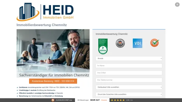 Website Screenshot: Heid Immobilienbewertung Chemnitz - Immobilienbewertung Chemnitz - Immobiliengutachter | Heid - Date: 2023-06-20 10:42:03