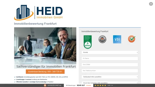 Website Screenshot: Heid Immobilienbewertung Frankfurt - Immobilienbewertung Frankfurt - Immobiliengutachter | Heid - Date: 2023-06-20 10:42:05