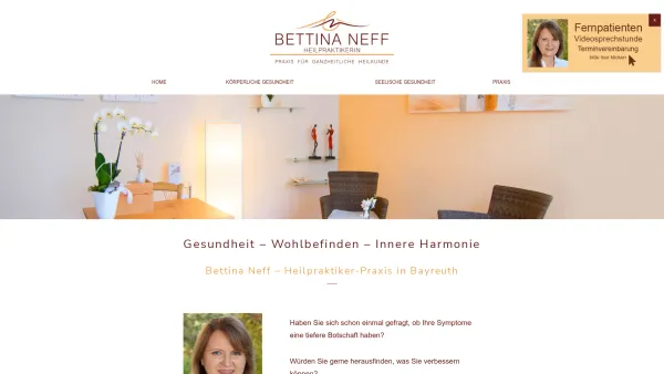 Website Screenshot: Naturheilpraxis Bettina Neff Bayreuth - Heilpraktiker Bayreuth • Bettina Neff Heilpraxis - Date: 2023-06-20 10:42:05