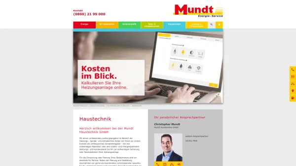 Website Screenshot: Heinrich Block GmbH - Haustechnik - Mundt GmbH Hannover - Date: 2023-06-20 10:37:50