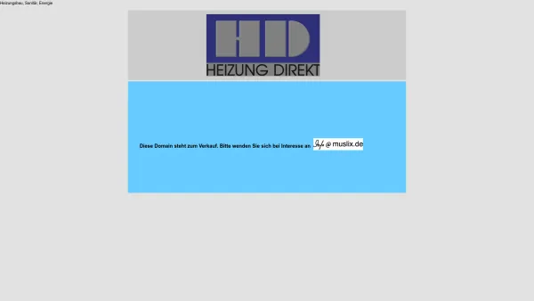 Website Screenshot: HD Heizung Direkt Michael Musil Ökologische Heizsysteme - Heizung-Direkt - Date: 2023-06-20 10:37:50