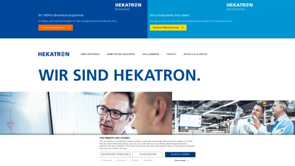 Website Screenshot: HEKATRON Vertriebs GmbH · Sicherheitssysteme - Hekatron Unternehmen | Zwei Unternehmen, eine große Familie - Date: 2023-06-20 10:37:50