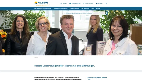 Website Screenshot: Helberg Versicherungsmakler - Helberg Versicherungsmakler: Machen Sie gute Erfahrungen - Date: 2023-06-20 10:37:50