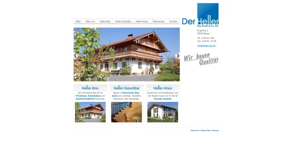 Website Screenshot: Bauunternehmen Stefan Heller Der Fachmann für Ihren Bau - Heller Bauunternehmen | Baiern bei Glonn im Landkreis Ebersberg - Date: 2023-06-20 10:37:50