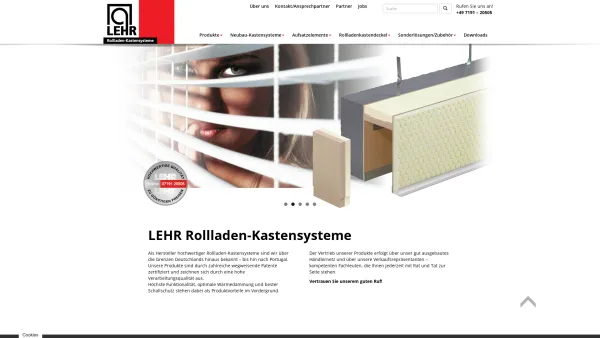 Website Screenshot: Helmut Lehr Rolladenkastensysteme - LEHR Rollladen-Kastensysteme - Date: 2023-06-20 10:37:50