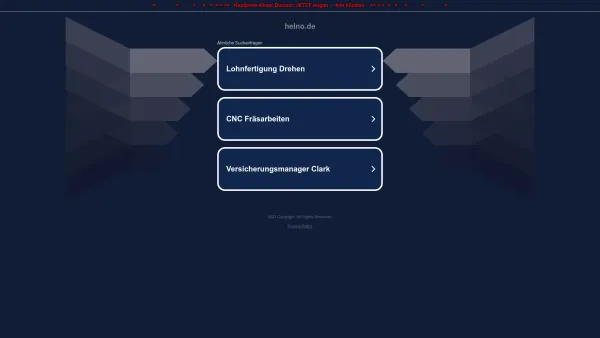 Website Screenshot: Helno Maschinenbau GmbH -  Komplettfertigung komplexer  Maschinenteile in kleineren und mittleren Losgrößen - helno.de - Date: 2023-06-20 10:37:50