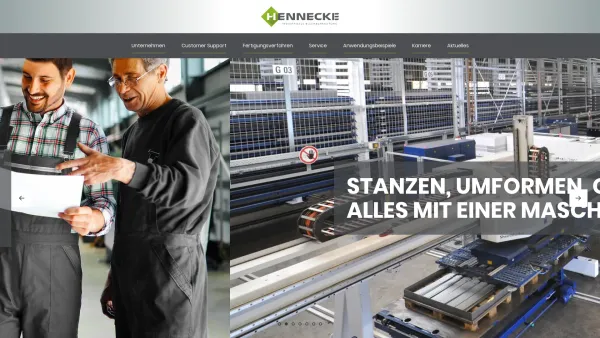 Website Screenshot: Hennecke GmbH, Walter Th. Industrielle Blechbearbeitung - Startseite | Walter Th. Hennecke GmbH - Date: 2023-06-20 10:37:50