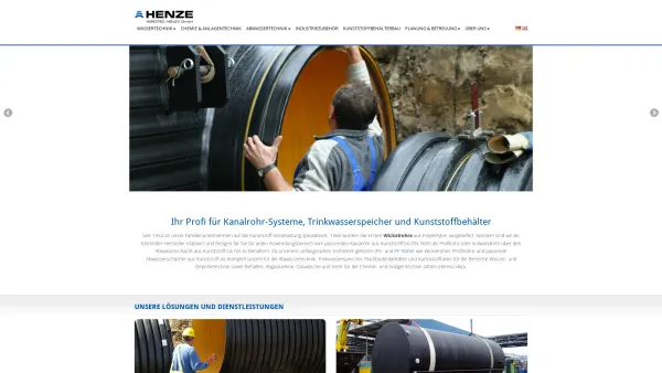 Website Screenshot: WiRoTec Henze GmbH Kunststoffwerk - WiRoTec HENZE ▶ Kanalrohr-Systeme & Kunststoff Schächte - Date: 2023-06-20 10:42:05