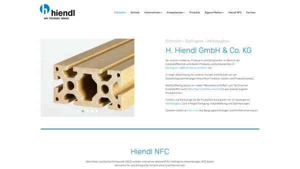 Website Screenshot: H. Hiendl GmbH & Co. KG - Kunststoff-Kompetenz für Ihre Produkte / H. Hiendl GmbH & Co. KG - Date: 2023-06-20 10:37:52