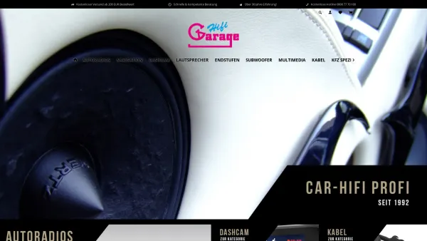 Website Screenshot: Hifigarage - Car Hifi Shop | Car Audio bei hifigarage.de | Hifigarage - Date: 2023-06-20 10:37:52