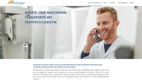 Website Screenshot: Neumaier GmbH & Co. Internationale EDV-Transporte KG - Neumaier Gerätetransporte - Date: 2023-06-20 10:37:52