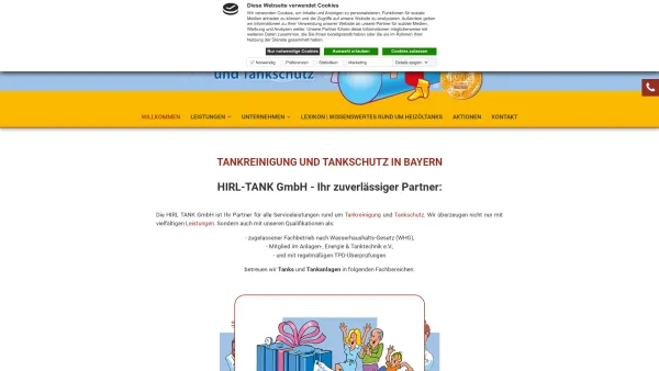 Website Screenshot: Hirl Tank GmbH - Tankreinigung + Tankschutz in Bayern | HIRL-TANK GmbH - Date: 2023-06-20 10:37:52