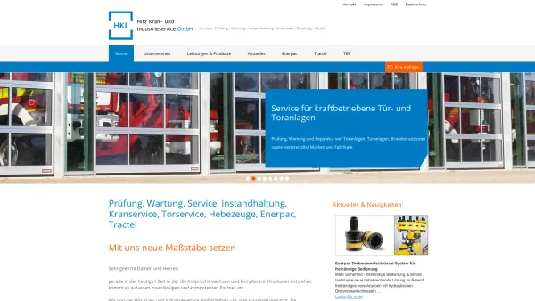 Website Screenshot: Hitz Kran und Industrieservice GmbH - Hitz Kran- und Industrieservice GmbH – Enerpac – Tractel - Date: 2023-06-20 10:37:53