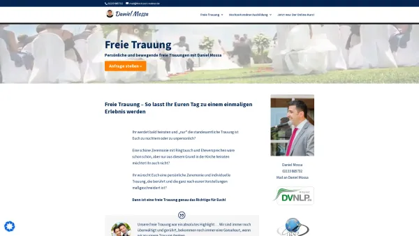 Website Screenshot: Freie Trauung Daniel Mossa - Freie Trauung - DER Hochzeitsredner in NRW, Köln, Düsseldorf - Date: 2023-06-20 10:42:05