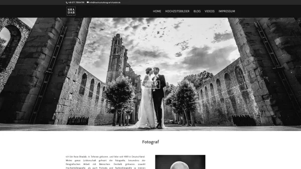 Website Screenshot: hochzeitsfotograf-shadab - Hochzeitsfotograf Bad Kissingen | Würzburg | Schweinfurt | Fulda - Date: 2023-06-20 10:37:53