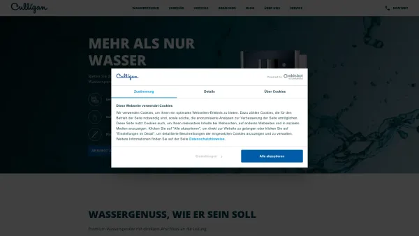 Website Screenshot: Hoellinger GmbH -  Erfrischung der  Sinne... - Leistungsstarke Wasserspender - - Date: 2023-06-20 10:37:53