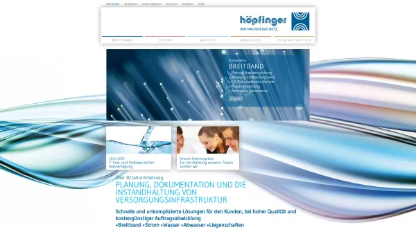 Website Screenshot: Höpfinger · Mess- & Datenservice für Infrastruktur -  Nicht nur besser... anders! - Höpfinger GmbH & Co.KG Dienstleistungen für Infrastruktur - Date: 2023-06-20 10:37:53