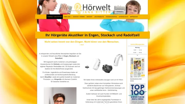 Website Screenshot: Hörwelt Jana Ritter - Hörwelt Jana Ritter Hörgeräte Akustiker terzo Zentrum - Date: 2023-06-20 10:42:05