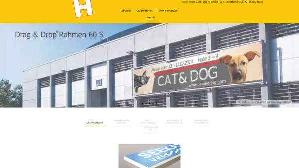Website Screenshot: Hoffschmidt Werbetechnik + Digitaldruck - Home - Hoffschmidt Lichtwerbung GmbH - Date: 2023-06-20 10:37:53