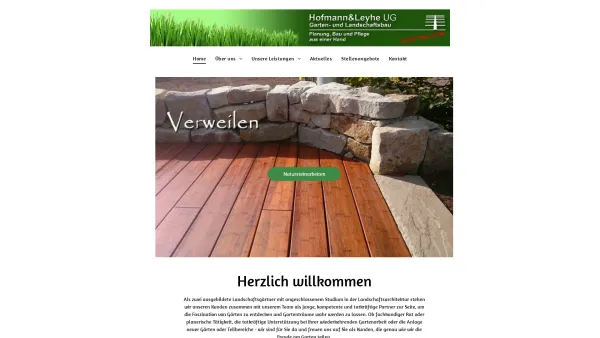 Website Screenshot: Hofmann & Leyhe - Hofmann&Leyhe UG Garten- und Landschaftsbau - Date: 2023-06-20 10:37:53