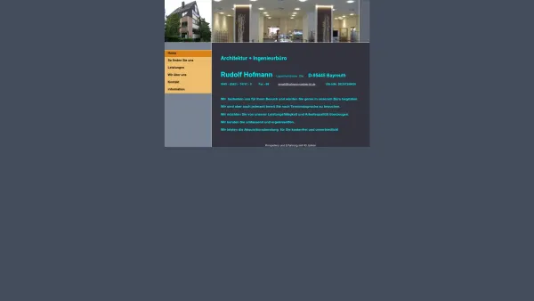 Website Screenshot: Hofmann und Partner GbR - Home - Architekten Hofmann + Partner Bayreuth - Date: 2023-06-20 10:37:53