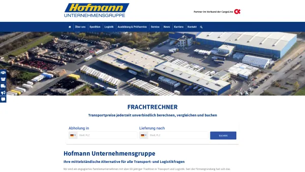Website Screenshot: Hofmann Internationale Spedition GmbH - Unternehmen - Hofmann Internationale Spedition GmbH - Date: 2023-06-20 10:42:05