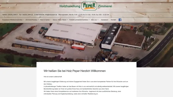 Website Screenshot: Holz Peper GmbH Der Natur verpflichtet - Holz Peper | Startseite - Date: 2023-06-20 10:37:56