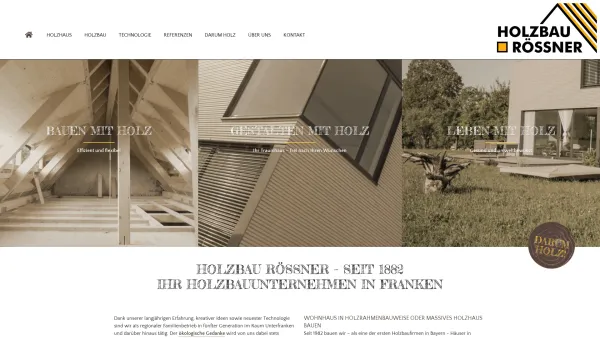 Website Screenshot: Holzbau Rößner GmbH - Holzbauunternehmen in Unterfranken – Holzbau Rößner - Date: 2023-06-20 10:37:56