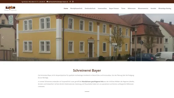 Website Screenshot: Schreinerei Klaus Bayer -  Eine Verbindung  die hält - Tischlerei Bayer macht's möglich - Home - Schreinerei Bayer Gmbh & Co.KG - Date: 2023-06-20 10:37:56
