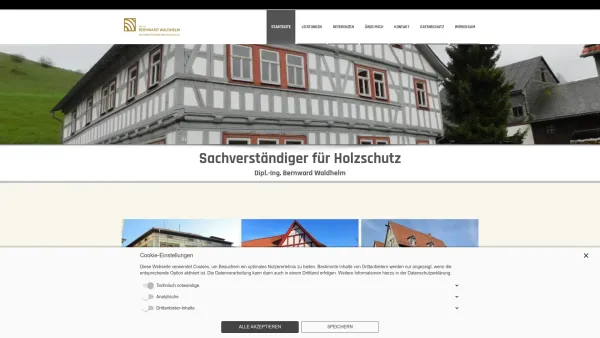 Website Screenshot: Sachverständiger für Holzschutz Dipl.-Ing. B. Waldhelm - Sachverständiger für Holzschutz, Erfurt - Date: 2023-06-20 10:42:05