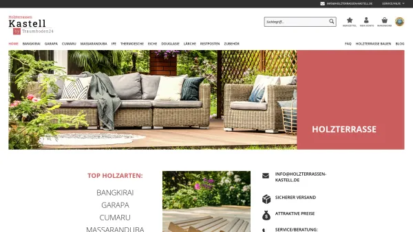 Website Screenshot: Holzterrassen Kastell - Holzterrasse günstig online kaufen - Date: 2023-06-20 10:42:05