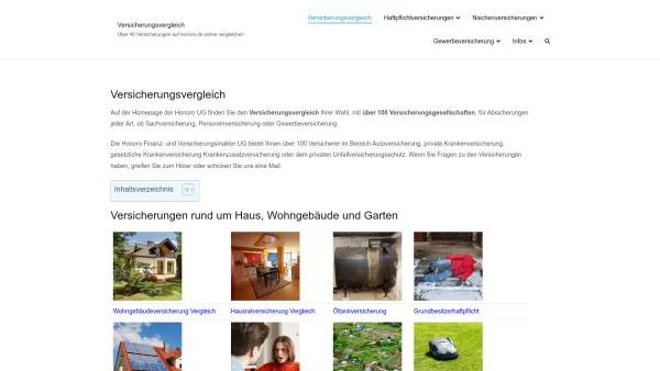 Website Screenshot: Honoro Versicherungsmakler und Finanzmakler UG haftungsbeschränkt - Versicherungsvergleich auf Honoro.de - Date: 2023-06-20 10:37:56