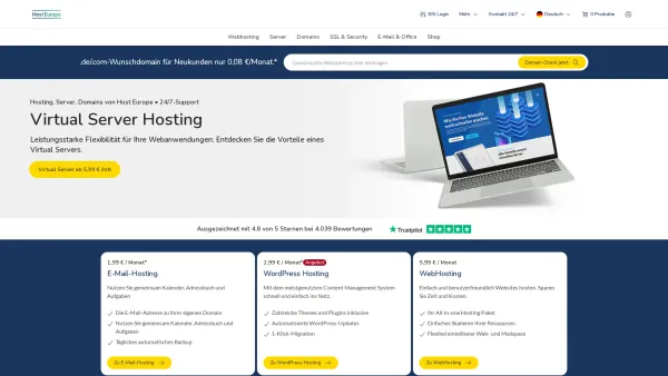 Website Screenshot: Host Europe GmbH - Professionelle Hosting-Lösungen für Ihren Erfolg | Host Europe - Date: 2023-06-20 10:37:56