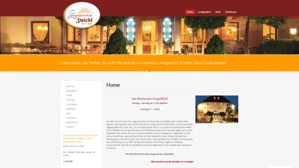 Website Screenshot: Landgasthof-Hotel Zwickl-Biebl - Home - Landgasthof und Hotel Zwickl in Seebach - Date: 2023-06-20 10:37:56