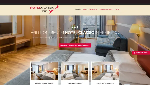 Website Screenshot: Hotel Classic - Gästezimmer Freiburg | Hotel Classic Freiburg - Date: 2023-06-20 10:37:56