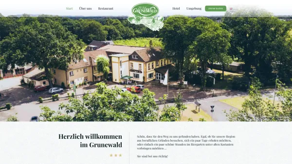 Website Screenshot: Hotel und Restaurant Zum Grunewald - Hotel Zum Grunewald | 3-Sterne-Hotel mit Tradition seit 1833 - Date: 2023-06-20 10:37:56