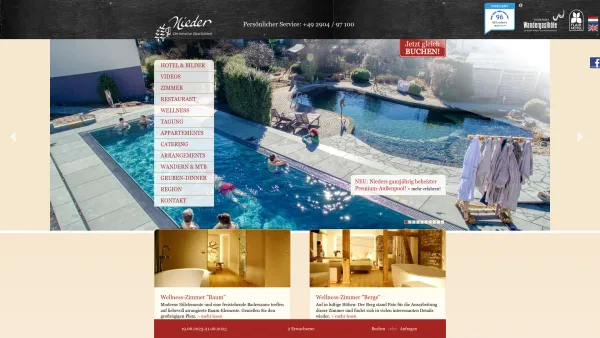 Website Screenshot: Flair Hotel Nieder - Flair Hotel Nieder - Ihr Wellnesshotel im Sauerland - Date: 2023-06-20 10:37:56