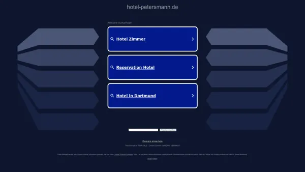 Website Screenshot: Hotel Petersmann - hotel-petersmann.de - Diese Website steht zum Verkauf! - Informationen zum Thema hotel petersmann. - Date: 2023-06-20 10:37:56