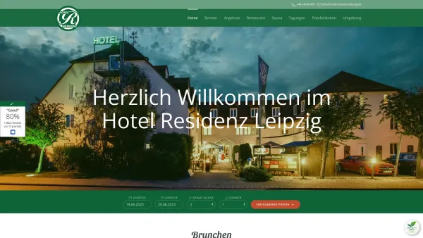 Website Screenshot: Hotel Residenz Hohenheida Betriebs GmbH - Hotel Residenz Leipzig - Wir heißen Sie herzlich Willkommen - Date: 2023-06-20 10:37:56