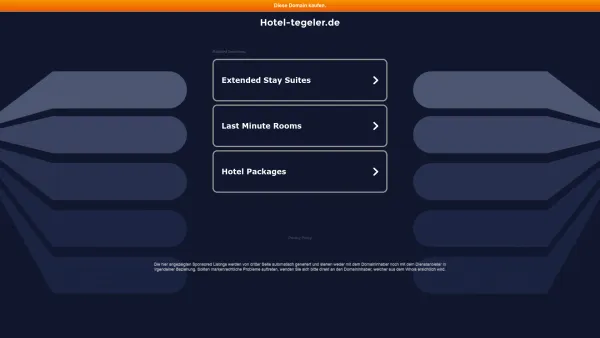 Website Screenshot: Hotel Tegeler - hotel-tegeler.de - Date: 2023-06-20 10:37:56